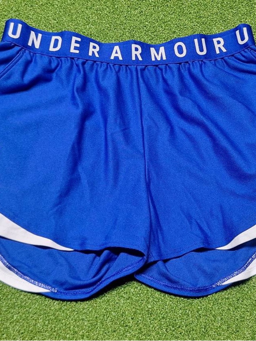 Under Armour Women's Royal Blue Athletic Shorts with White Trim